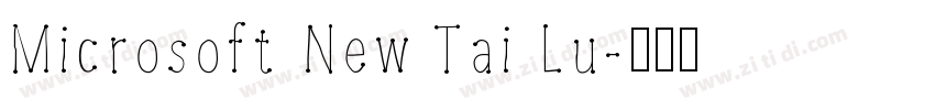Microsoft New Tai Lu字体转换